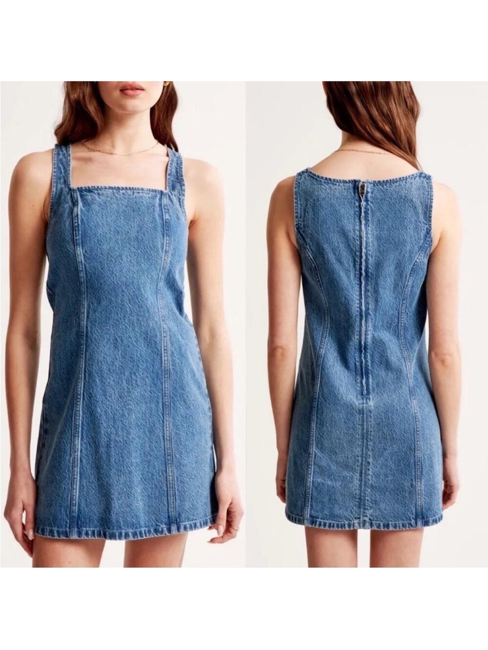 Abercrombie & Fitch Sleeveless Tank Denim Dress medium tall